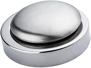 PLAFOPE 1 Set of Metal Fridge Stainless Steel Odour Block Soap Round Soap Travel Case Tool Stainless Steel Soap Deodorant Tool Hand Stainless Steel 304 Soap Holder