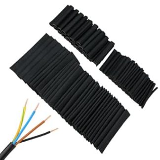 Heat Shrink Tubing Kit - Duaal Wall Shrink Tube | Heat Shrink Wire Tubing, 127X Electrical Industrial Heat-Shrink Tubing Terminals, 7 Sizes, Electrical Cable Sleeve Assortment, Long Lasting Insulatio