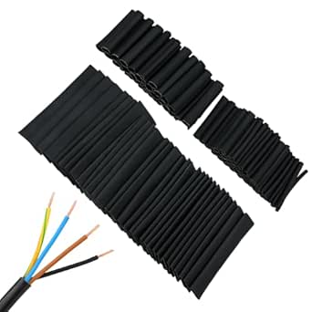 Heat Shrink Tubing Kit - Duaal Wall Shrink Tube | Heat Shrink Wire Tubing, 127X Electrical Industrial Heat-Shrink Tubing Terminals, 7 Sizes, Electrical Cable Sleeve Assortment, Long Lasting Insulatio
