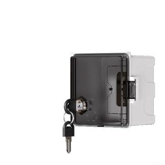 Weatherproof Outdoor Socket with Lock, 86 Type Wall Plate for Charging Electric Vehicles and Garden Power Supply (Black Transparent)