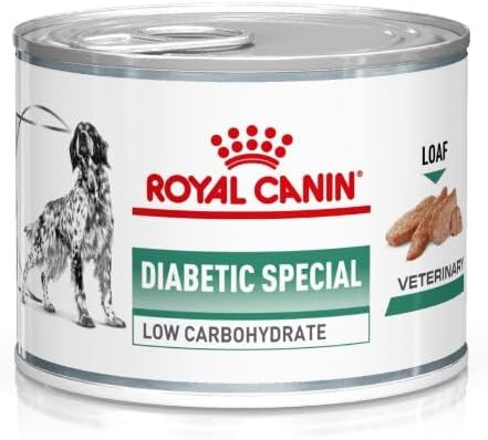 Royal Canin Veterinary Diabetic Special Low Carbohydrate S/O Mousse | 12 x 195g | Complete Diet Food for Dogs | Can Help Regulate Blood Sugar Levels