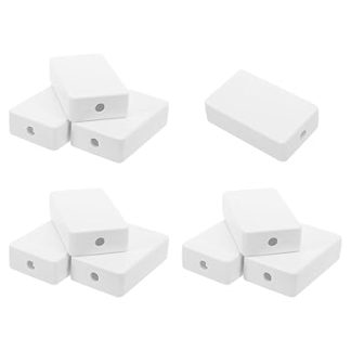 Healeved 10 Stück Weiße Kunststoff Anschlussdosen 60X37X17mm Kabeldurchführung LED Controller Gehäuse Kabelorganisator für Selbstgemacht Elektronikprojekte