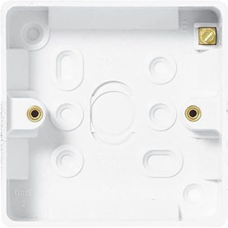 Bulk Hardware BH04935 Moulded Light Switch Surface Pattress Boxes 1-Gang 20mm Deep, Set of 5 Piece