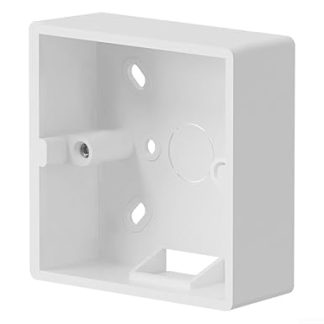 86 Type Surface Mount Junction Box Flame Retardant PVC Enclosure 86×86×33mm Wall Mounted Heat and Shock Resistant in White, Gold, Grey or Black (White)