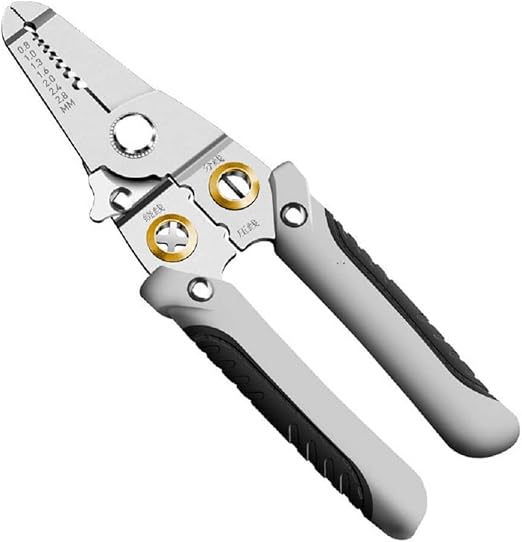 Multi-function Special Wire Stripper for Electrician Decrustation Plier, Stainless Steel Wire Strippers Electrical, Cable Stripping Cutting and Crimping for Electricians and DIY