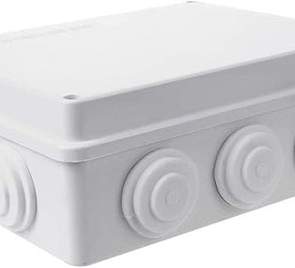 Waterproof Enclosure Junction Box Electronic Project Cable Connect Case Box 200 x 155 x 80, IP65 12 Holes, White