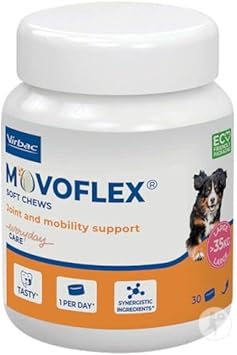 Movoflex Soft Chews | Pack of 30 | For Dogs Over 35 kg | Supplementary Feed to Support Joint Health | To Maintain Joint Structures | With Hyaluronic Acid