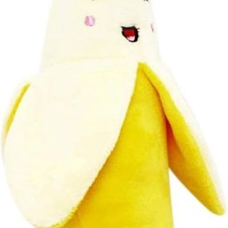 SquarezhenBo Fliyeong Banana Plush Toy, Funny Chew Toys for Small Pets Chew Toys Yellow 1 Piece