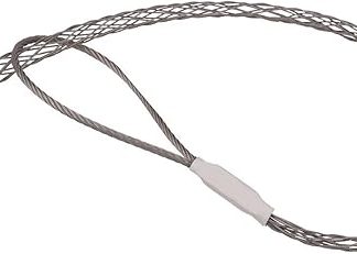 IRSCorp Cable Pull Grip Socks Set, Galvanized Steel, Non-Slip, Pipe Cable, Wire Pull, Lassos Set, Flexible Eye Net Rope, White