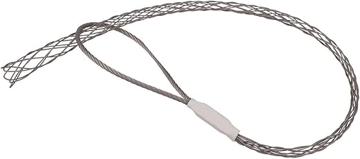 IRSCorp Cable Pull Grip Socks Set, Galvanized Steel, Non-Slip, Pipe Cable, Wire Pull, Lassos Set, Flexible Eye Net Rope, White