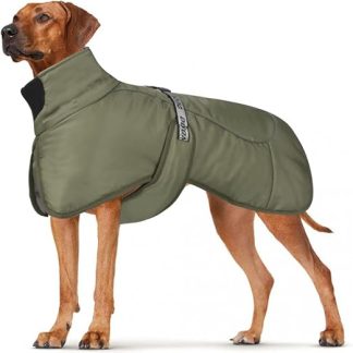 DoggieKit Dog Coats, Waterproof Windproof Warm Winter Jacket, Safe Jacket Threaded with Reflective Stripes, for Medium and Large Dogs, with Harness Hole for Puppies, Pets, Cold Weather Clothing, Vest