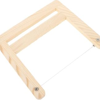 Veemoon Soap Cutter Wooden Handle Multi-Purpose Non-Slip Household Homemade Soap Cutting Tool for Handmade Soap and Craft Supplies