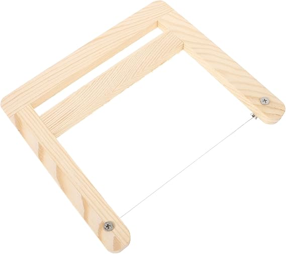 Veemoon Soap Cutter Wooden Handle Multi-Purpose Non-Slip Household Homemade Soap Cutting Tool for Handmade Soap and Craft Supplies