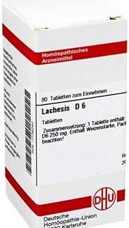 DHU Lachesis D6 Tablets, Pack of 80 Tablets