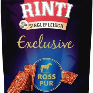 RINTI Singlefleisch Exclusive Snack Ross Pur | 50 g | Supplementary Feed for Adult Dogs | Only Ross for Sensitive Dogs for Allergies | As a Reward