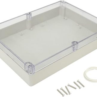 sourcingmap® 11.4x8.3x2.3(290mmx210mmx60mm) ABS Junction Box Universal Project Enclosure w PC Transparent Cover