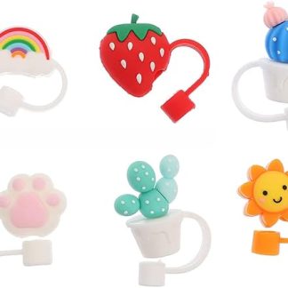 Reusable Straw Protector Beautiful Shape Dust and Splash Proof Straw Cover for Home Party Supplies