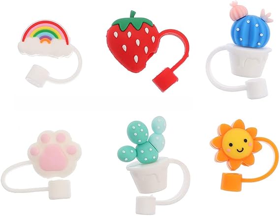 Reusable Straw Protector Beautiful Shape Dust and Splash Proof Straw Cover for Home Party Supplies