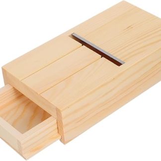 jojofuny Wooden Candle Beveler, Soap Cutting Tool with Drawer Function, Loaf Soap Cutter for Handmade Soap Making, Soap Razor for Precise Edge Trimming