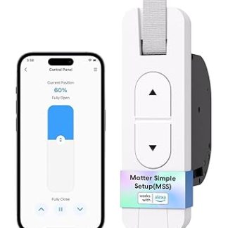 Meross Matte Roller Shutter Belt Winder Electric Flush-Mounted (max. 45 kg, 6 m²), Smart Home Roller Shutter Drive with Automatic Timer and Voice Control, Compatible with Apple HomeKit, Alexa, Google