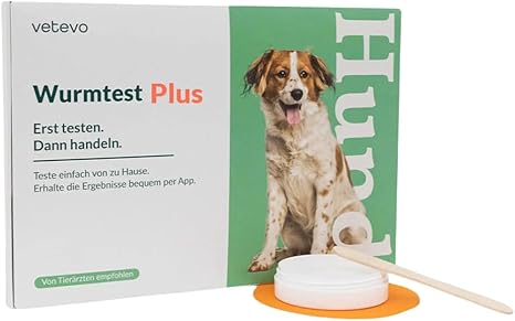 vetevo Dog Plus Worm Test, Includes Giardia, Lungworms Dog, Precise Worm Test for Dogs Thanks to PCR, Result in 24 Hours, For All Dogs