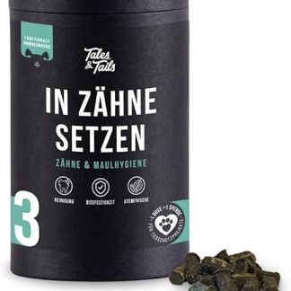 Tales & Tails Set In Teeth Dental Care Snack for Dogs, Suitable for Allergy Sufferers, Grain-Free - 1 Tin 325 g