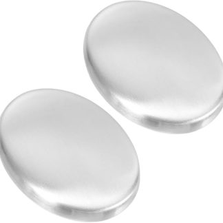 UKCOCO Pack of 2 Deodorising Soap Stainless Steel Fish Odour Remover Stainless Steel Soap Bar Stainless Steel Soap Bar Metal Soap Stainless Steel Silver