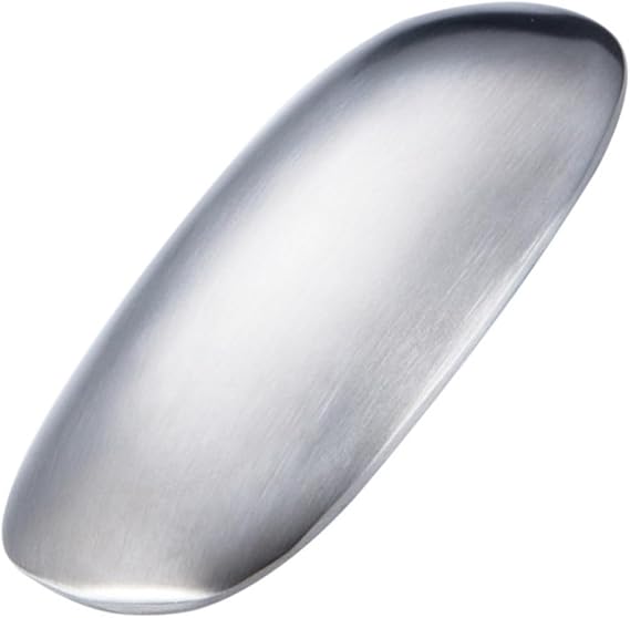 Cabilock Stainless Steel Soap Bar Stainless Steel Soap for Odour Removal with Holder for Kitchen Odour Absorbing After Handling Fish Garlic and Onions