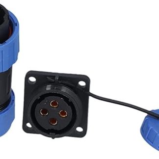 Waterproof socket, square screw crimp aviation industrial plug adapter 250 V (4 core)