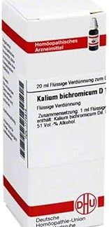 Potassium BICHROMICUM D 12 Dilution 20 ml