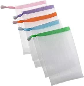 Pack of 20 Transparent Nylon Soap Net Soap Bags for Personal Care