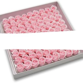 81 Pieces Rose Bath Body Flower Soap Scented Rose with Flowers Essential Gift for Wedding Valentine's Day Mixed Color Christmas - Light Pink