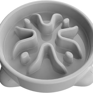 TOKAYIFE Anti-Slinging Bowl for Dogs Small, 16.3 cm Anti Sling Bowl Dog Bowl Feeding Bowl for Cats and Small Dogs (S, Grey)