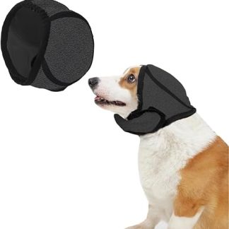 Dog Protector, Earmuffs for Swimming, Comfort Earmuffs, Noise Protection, Waterproof, Adjustable, Cat Earmuffs for Anxiety Relief, Swimming, Grooming (Grey, M)