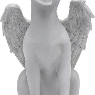 UOCAI Dog Angel Memorial Statue Gravestone Dog Memorial Stone Dog Pet Memorial Grave Tomb Garden Decoration Sleeping Dog Statue Resin Dog Ornament Angel Figures Dog Passing Away Gifts