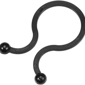 Sourcing Map Twist Lock Nylon U Shape Space Saving Cable Ties 22mm Diameter Black Pack of 50