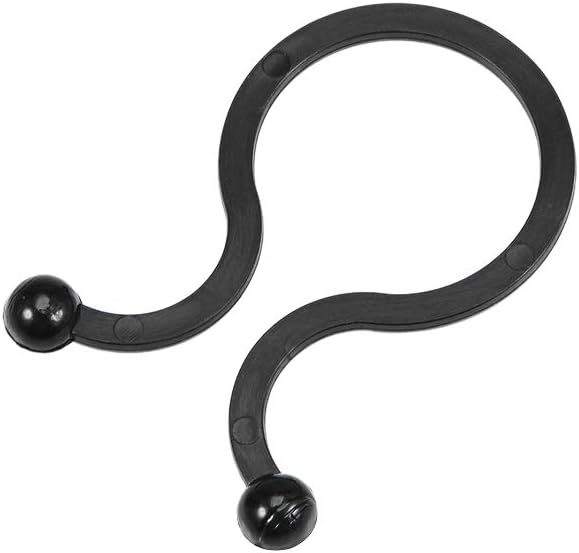 Sourcing Map Twist Lock Nylon U Shape Space Saving Cable Ties 22mm Diameter Black Pack of 50