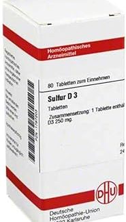 DHU Sulfur D3 Tablets, Pack of 80 Tablets