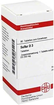 DHU Sulfur D3 Tablets, Pack of 80 Tablets