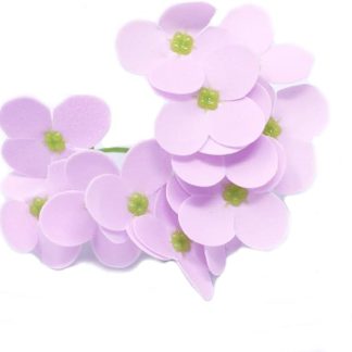 Ancient Wisdom Soap flowers, hyacinth bean, lavender.