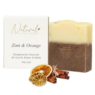 Cinnamon & Orange Soap, 100% Natural Soap, Without Harmful Ingredients, Certified, Handmade Shower Soap for All Skin Types, Shower Gel, Natural Cosmetics