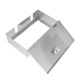 HOLIDYOYO Stainless Steel Protective Box for Sockets Weatherproof Lockable Outdoor Socket Cover for Safe Outdoor Installation and Theft Protection