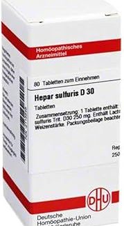 DHU Hepar sulfuris D30 Tablets, Pack of 80 Tablets