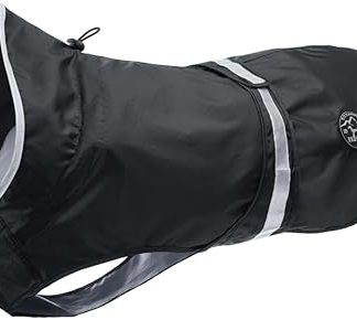 Hunter Uppsala Rain Dog Raincoat with Reflective Stripes, 40, Black