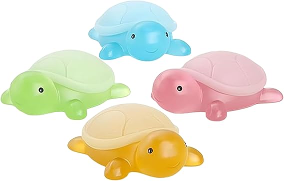 Meeresschildkröten Seifen Set – 4 Handgefertigte Kinderseifen Mit Natürlichen Ölen, Aromatisch Und Pflegeleicht, Sanftes Baden Reinigung Feuchtigkeit, Duftende Tierform Für Kinder | Badezimmer