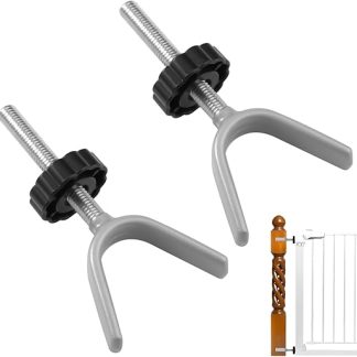 Pack of 2 Y Spindle for Stair Safety Gate, Y-Spindle Pressure Screws M10, Pressure Screws for Children's Gate, Pressure Screws for Children's Gates, for Stair Gates for Babies and Pets (Black)