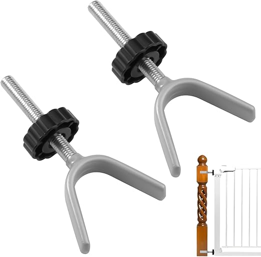 Pack of 2 Y Spindle for Stair Safety Gate, Y-Spindle Pressure Screws M10, Pressure Screws for Children's Gate, Pressure Screws for Children's Gates, for Stair Gates for Babies and Pets (Black)