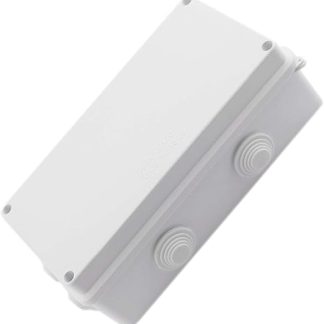 RuiLing Junction Box Plastic Waterproof Outdoor Electrical Junction Box Cable Junction Box 85x85x50mm Ivory 7.9x3.9x2.8-8Hole