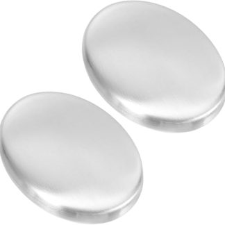 Gatuida Pack of 2 Deodorising Soap Odour Remover Stainless Steel Soap Metal Soap Kitchen Soap Pocket Soap Fish Odour Remover Soap Bar Metal Stainless Steel Silver
