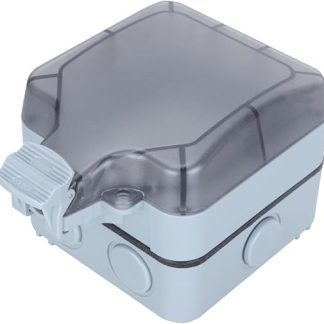 WHAMVOX IP66 15A Outdoor Socket Wall Mounted Waterproof and Dustproof Socket Type F with Cover for Garden and Outdoor Use
